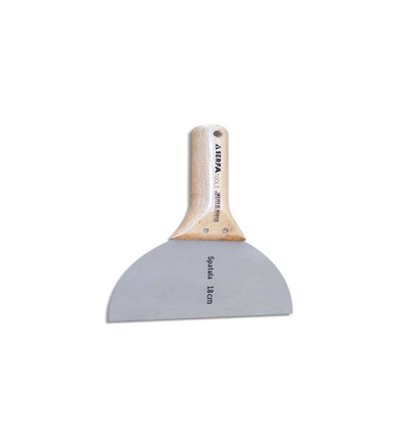 მებათქაშის ინსტრუმენტი  შპატელი ხის ტარით 14 სმ  #017   SERFA TOOLS