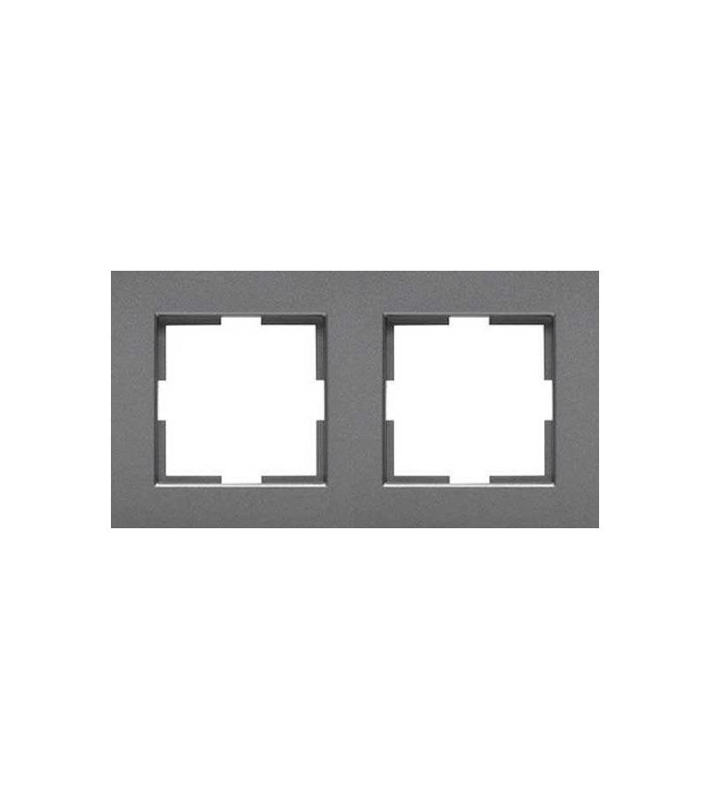 Switch-rosette edge VIKO Novella Fume 2 black