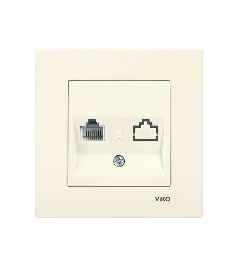 Розетка VIKO Karre компьютер Tekli Data крем