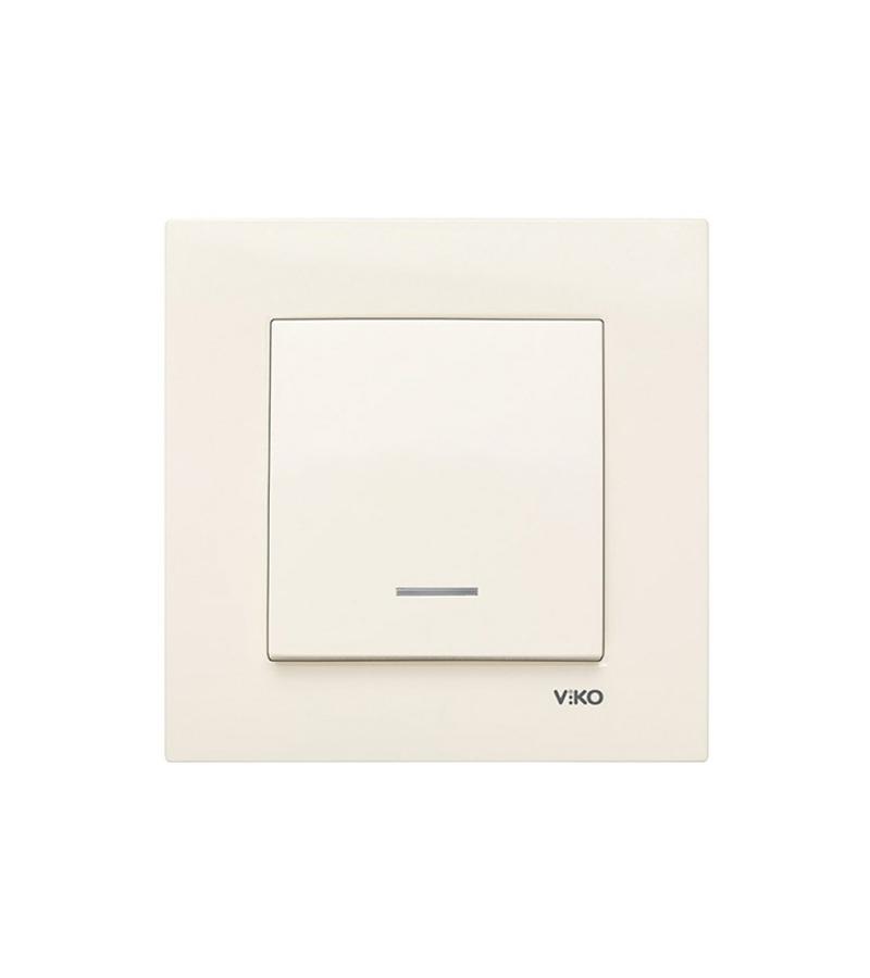 გადამრთველი VIKO KARRE 1-ნი კრემი განათებით