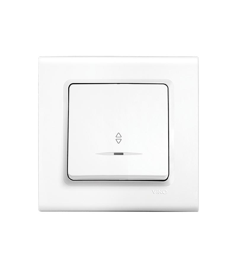 Выключатель VIKO Linnera 1 с белой подсветкой реверса