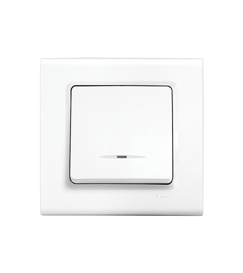 გადამრთველი VIKO Linnera 1-ნი თეთრი განათებით