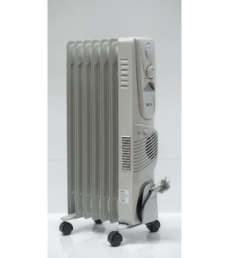 ელ. ზეთის გამათბობელი ვინტილატორით  NDB-1D-IV  (7-სექცია)  ფერი. ღია ნაცრისფერი     DELTA 