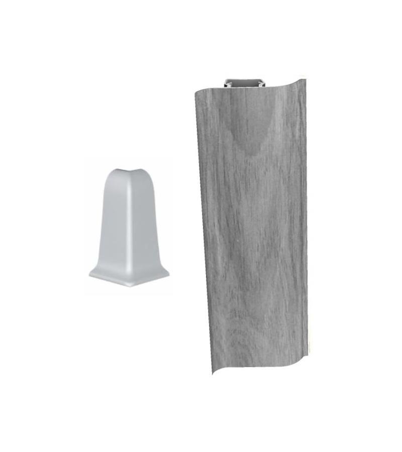 გარე კუთხე პლინტუსის  # 6068 ДУБ  ДЫМЧАТЫЙ   Декопласт