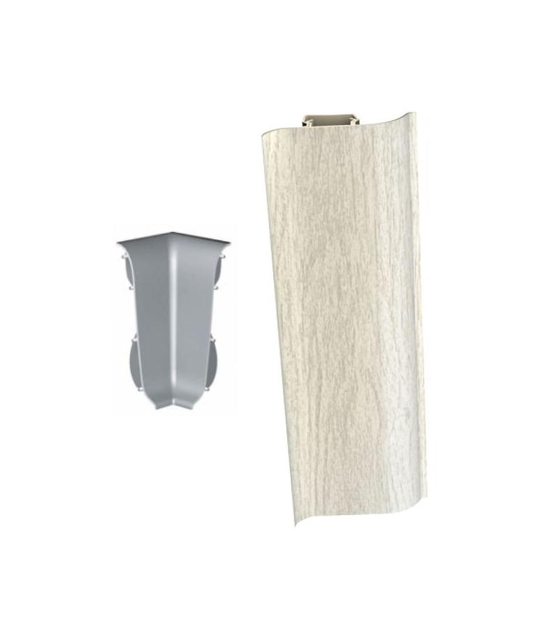 Плинтус внутренний угловой # 6067 ДУБ ГРАФИТОВОЙ Декопласт