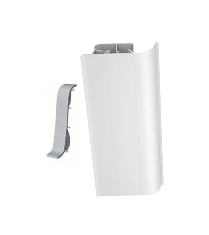 Накладной плинтус # 8500 БЕЛЫЙ Декопласт