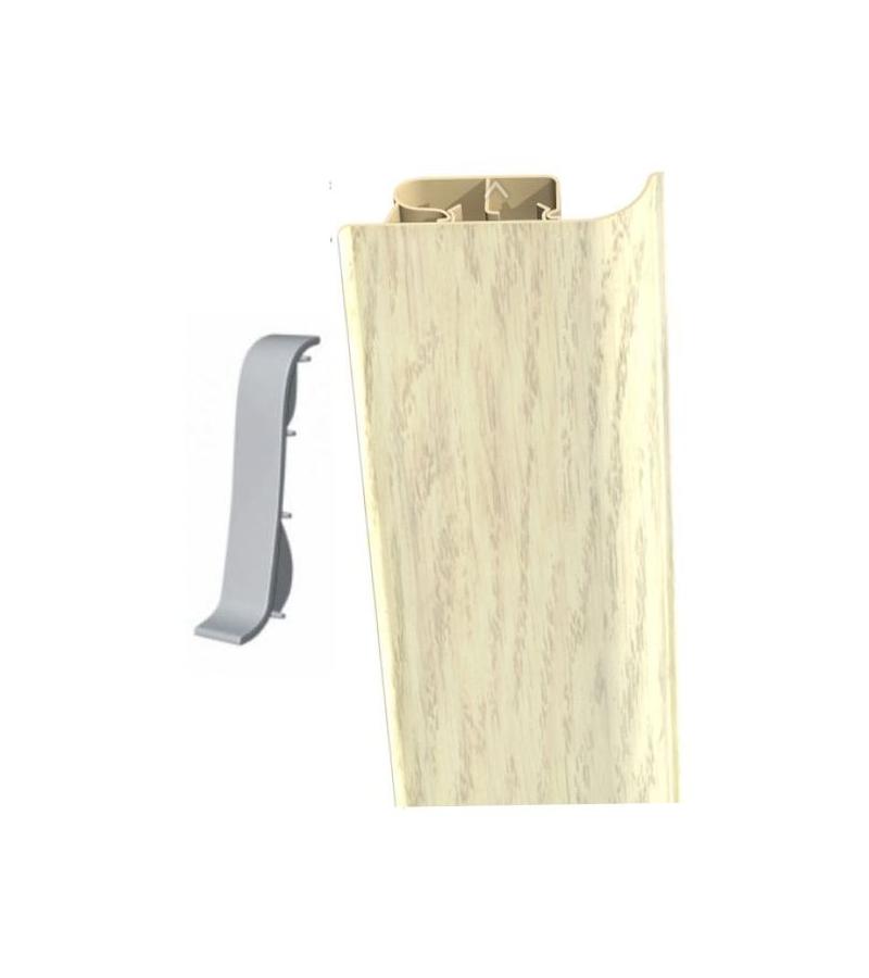 Накладной плинтус # 8501 ДУБ БЕЛЫЙ Декопласт