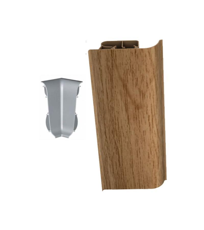 Плинтус внутренний угловой # 8544 ДУБ КАНАДСКИЙ Декопласт