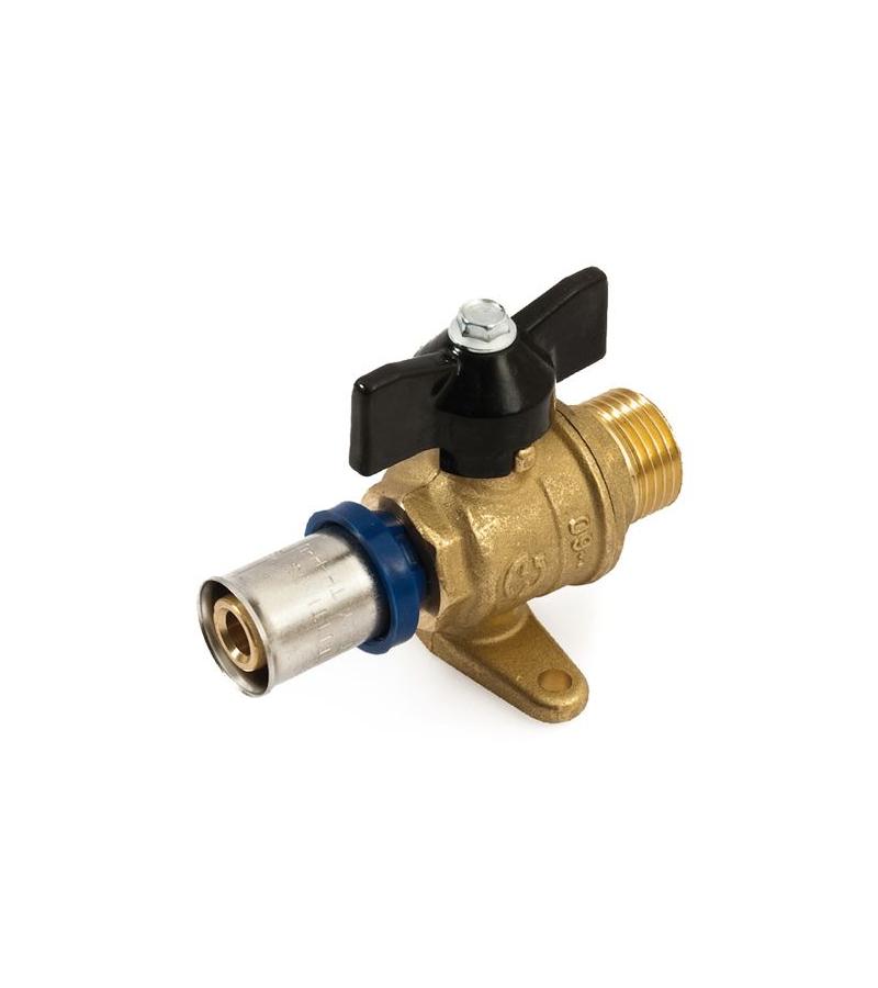 Screw ball brass external screw. 16x1/2 syst. Pressing GENERAL FITTINGS ITALY