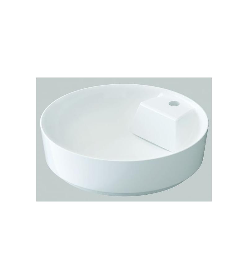 ხელსაბანი სამზარეულოს  SLIM  მრგვალი, თეთრი, სიფონით   'IDEVIT