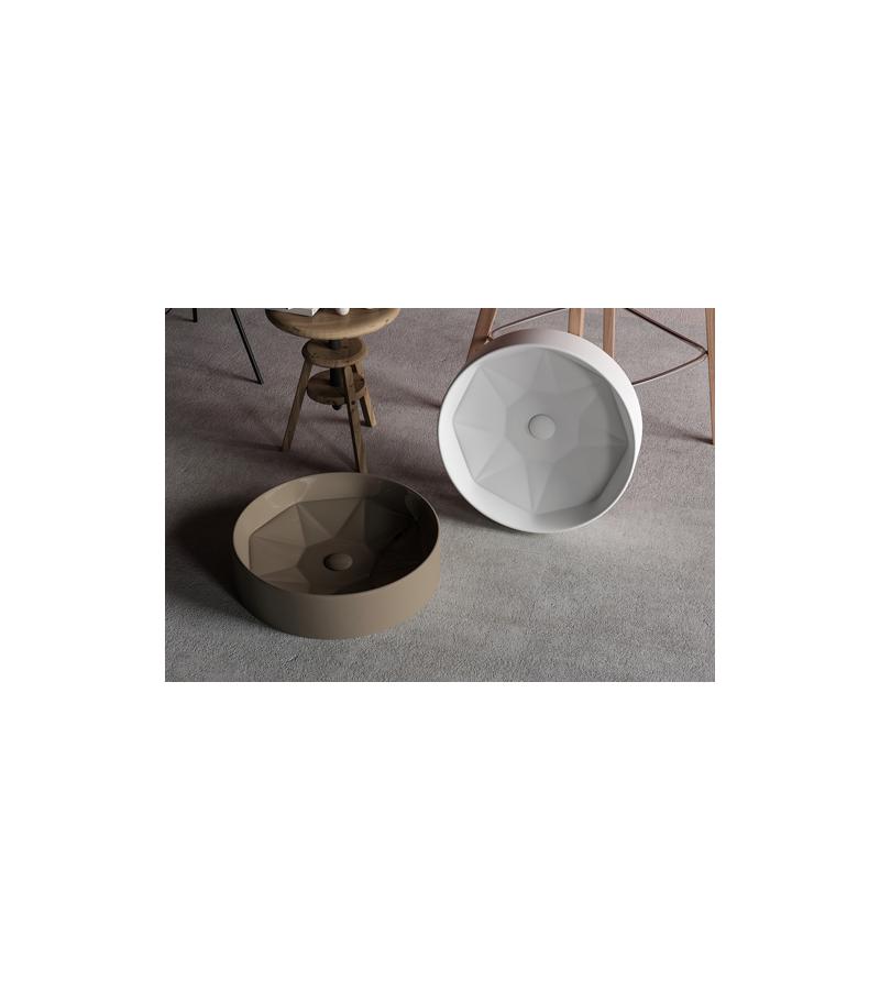 ხელსაბანი  42-სმ   DIAMANTE   #3042-101 ფერი : Glossy White  მწ. LUCCO