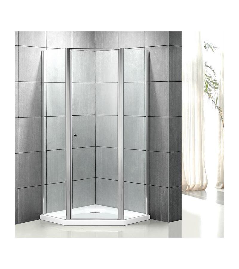 საშხაპე კაბინის მინის კომპლ.  B-009-9  ზომა. 90*90*190 სმ პადონით  Aokelya