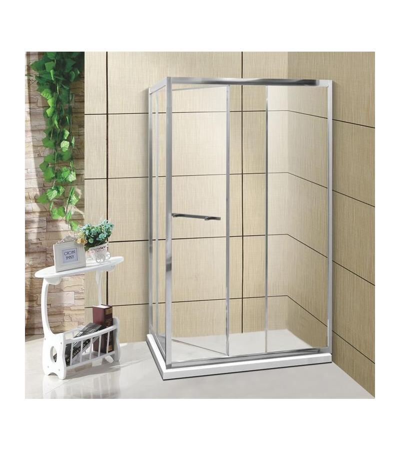 საშხაპე კაბინის მინის კომპლ.  A-212-8-12  ზომა. 80*120*190 სმ  L მარც.თეთრი  კანტით 5*6 სმ Aokelya