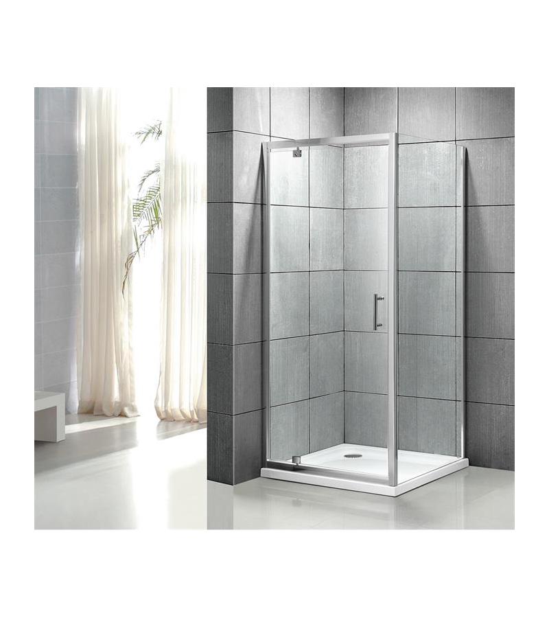 Shower cabin glass set. A-209-9 size. 90*90*195 cm with white border 5*6 cm Aokelya