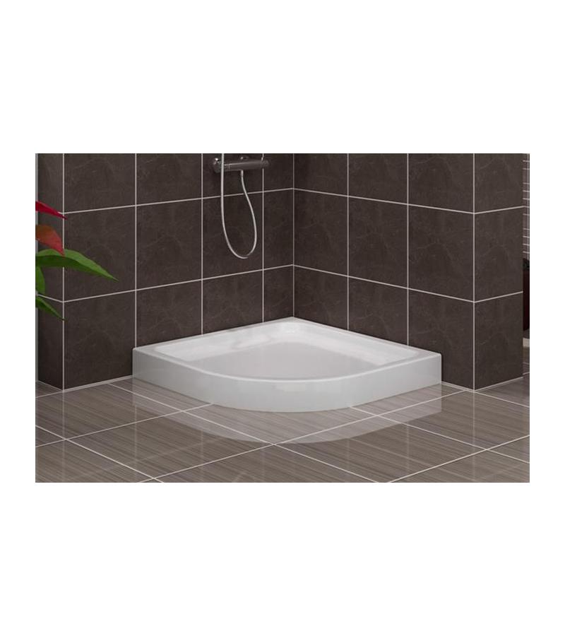 პლასტ. საშხაპის ძირი ოვალური  FLASH  90*90*6.5  მწარ. Aquanil