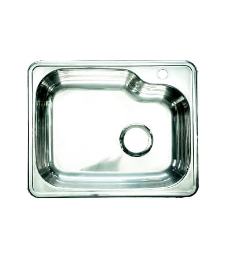 უჟანგავი ლით. ნიჟარა  480*400*170მმ *0.6მმ  ჩასასმ. სიფონით  FLD715