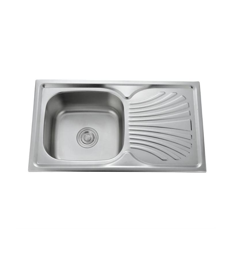 stainless steel Sink 800*500*170mm *0.6mm with siphon, left FLD8050L