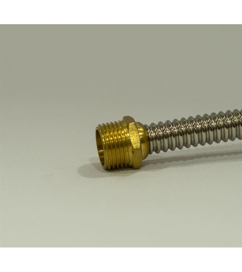 შლანგი ლით. დაარმატ. 1/2-1/2 ნიპელით გ.ხ.  ნიკელის  45სმ