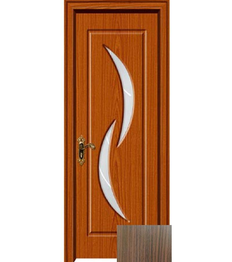 Door with glass KM-261 size 215*80*4 color Walnut (7-5)