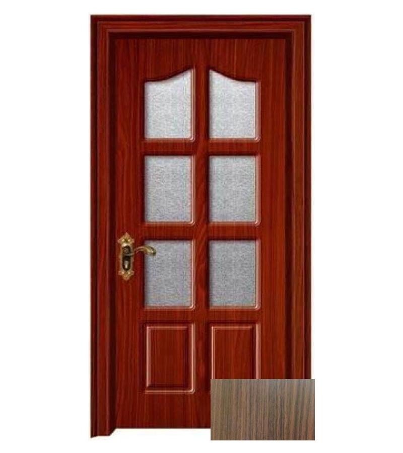 Door with glass KM-128 size 215*80*4 color Walnut (7-5)