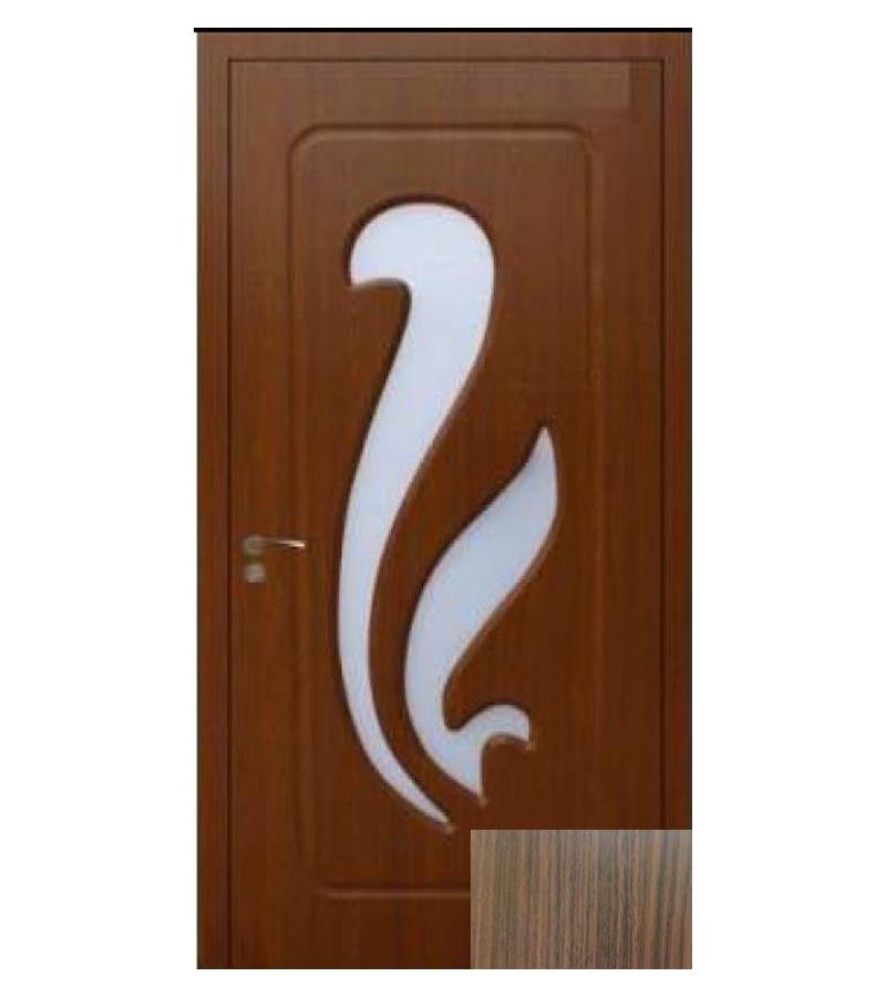 Door with glass KM-807 size 215*75*4 color Walnut (7-5)