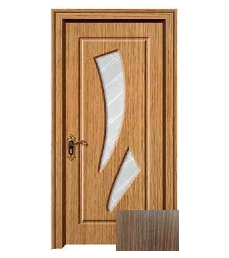 Door with glass KM-277 size 215*75*4 color Walnut (7-5)