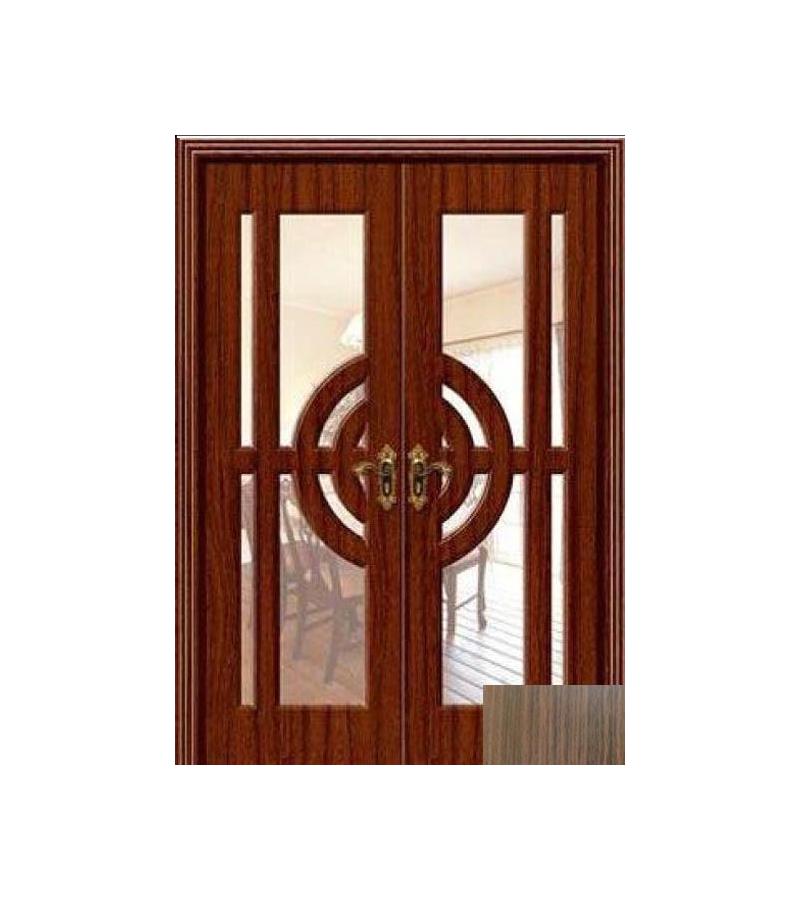 Double glass door KM-139 size 215*75*75*4 color Walnut (7-5)