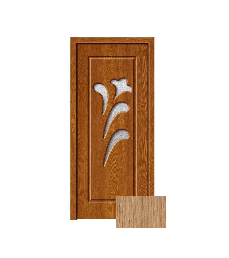 Дверь со стеклом КМ-804 размер 215*80*4 цвет Дуб Светлый (КС-012)