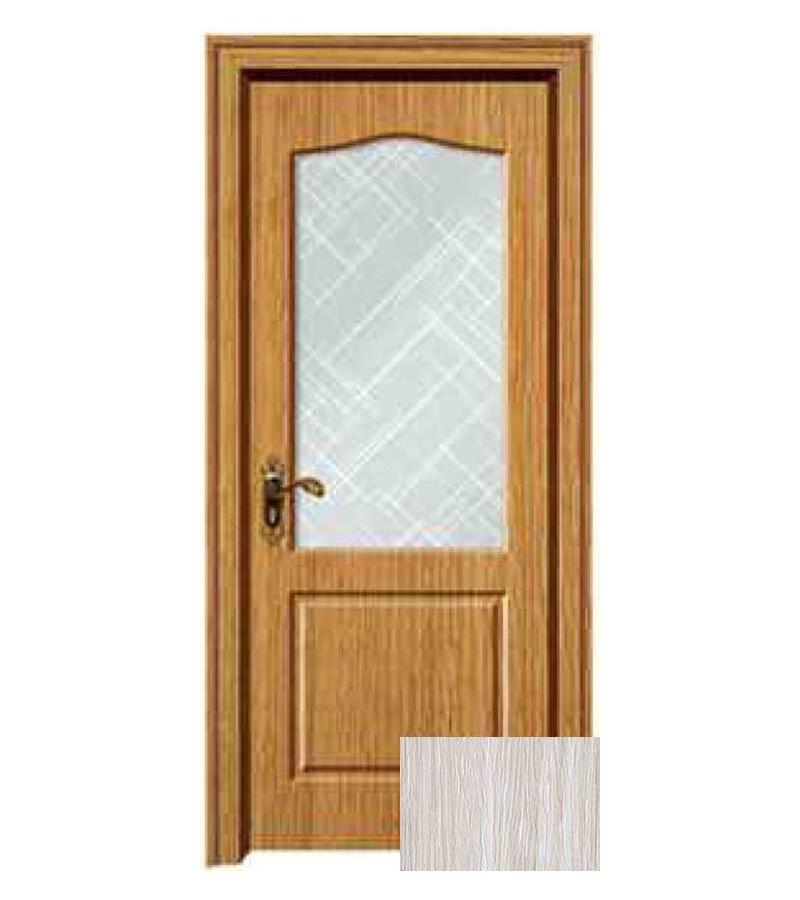 Дверь со стеклом КМ-125 размер 215*80*4 цвет ДУБ 2# (КСН-10)