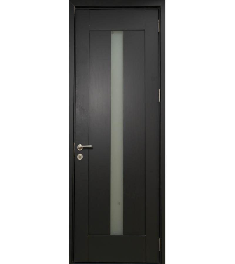 კარი  მინით  KMC-038 ზომა  215*70*4 ფერი Mat black