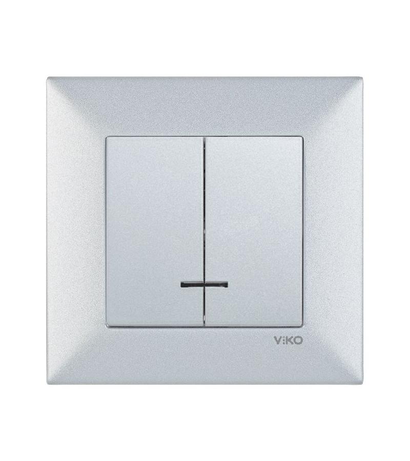 გადამრთველი განათებით VIKO TRENDA 2-ნი ფერი Gumus