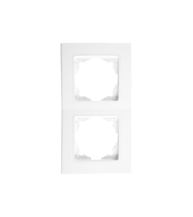 ჩამრთველ-როზეტის კანტი VIKO Linnera 2-ნი  თეთრი