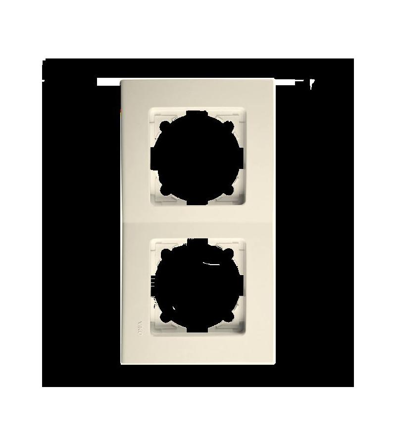 ჩამრთველ-როზეტის კანტი VIKO Linnera 2-ნი  კრემი