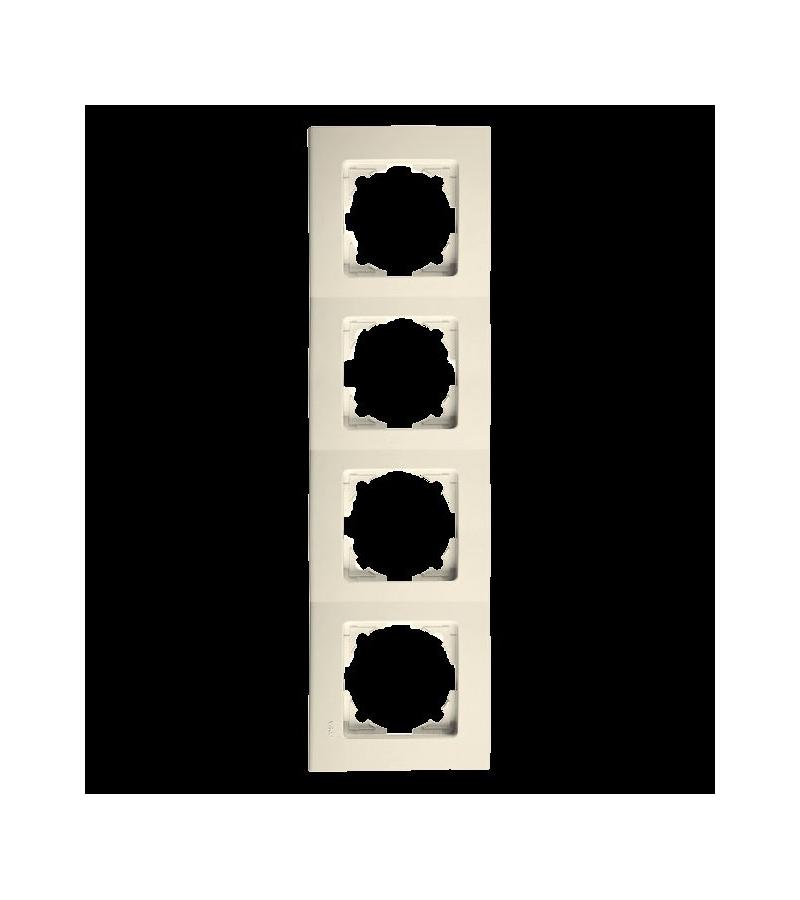 Выключатель-розетка кромка VIKO Linnera 4 кремовый