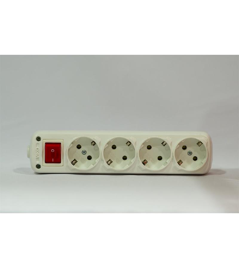 ელ. გამაგრძელ. 4-ნი უსადენო დამიწ ჩამრთველით