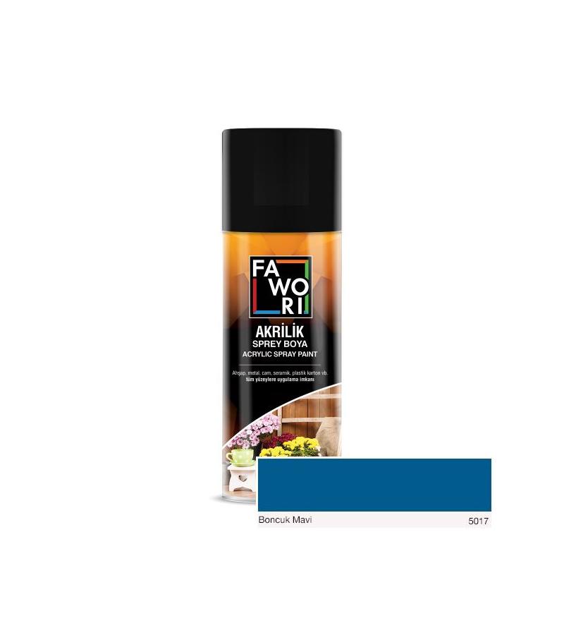 აკრილის საღებავი   FAWORI  აეროზოლი   400მლ.  RAL 5017   ლურჯი  (Bolcuk Mavi)