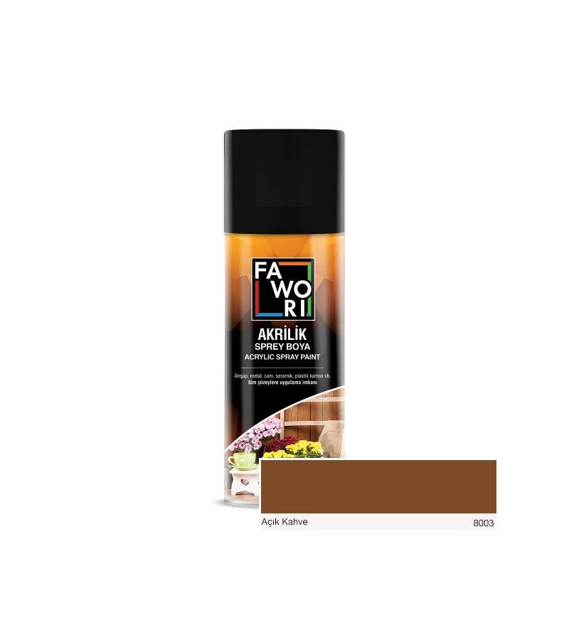 აკრილის საღებავი   FAWORI  აეროზოლი   400მლ.  RAL 8003   ყავისფერი  (Acik Kahve)