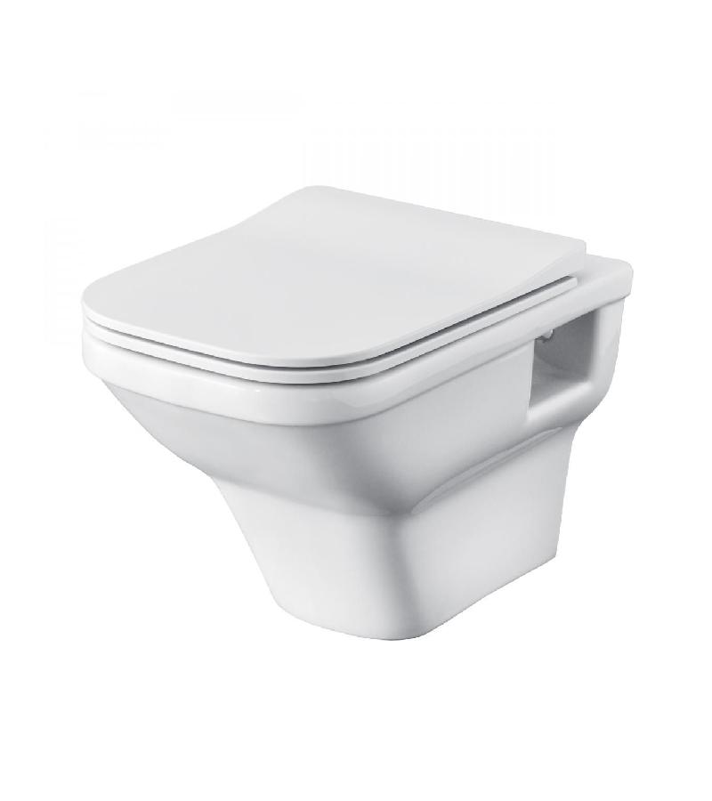 Подвесной унитаз LINE RIMLESS темный. Сантек