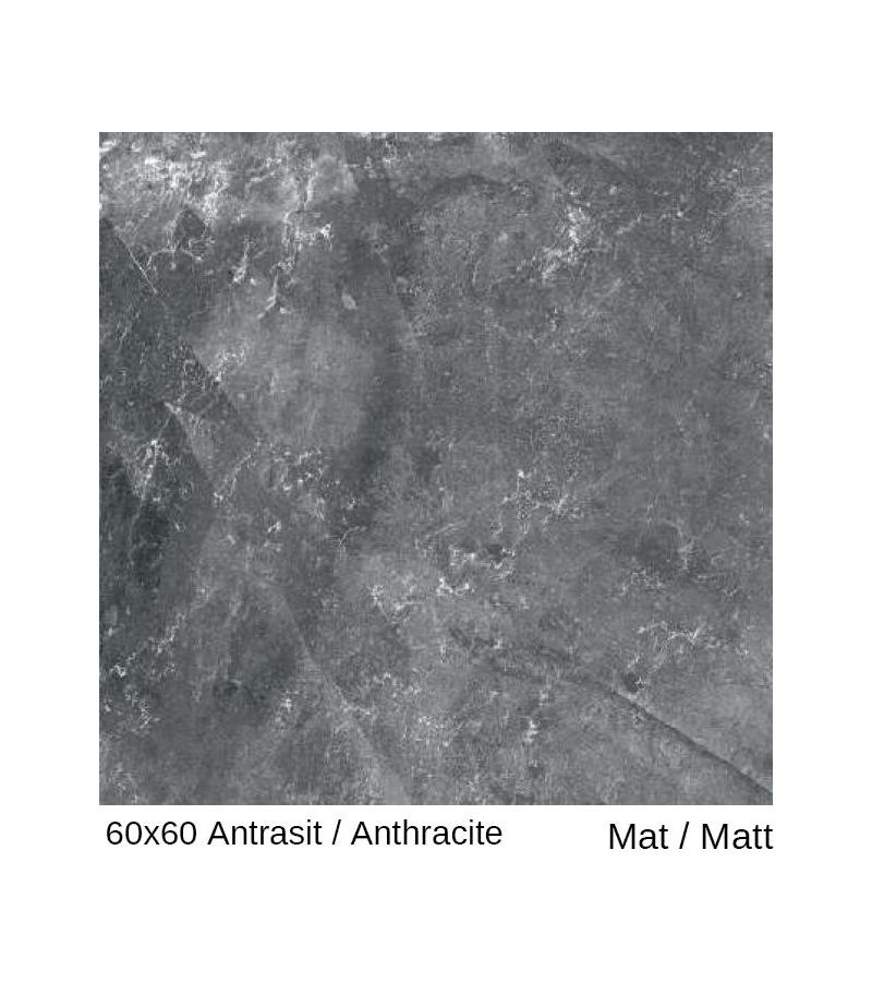 ceramic. Tile LIMA ANTHRACITE MATT PORC. R I N O 60*60