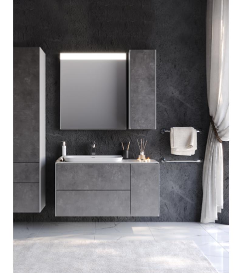 Мебель для ванной комнаты с зеркалом 110 см RODOS 110 White Silver