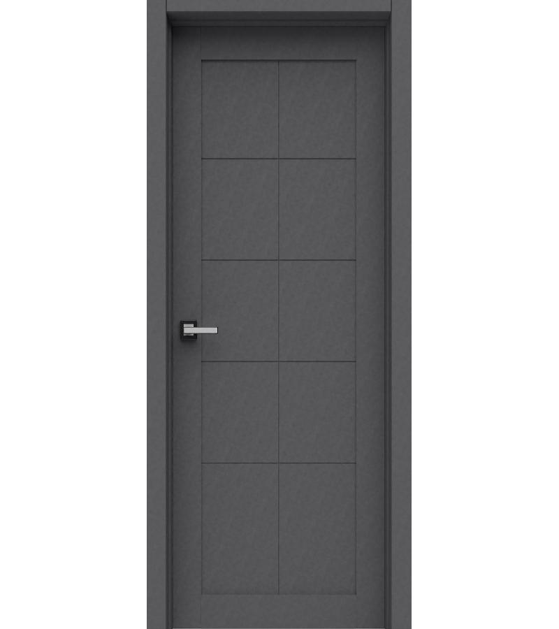 კარი Emalit ЭКО Куб ზომა 215*80 ფ. Бетон темный