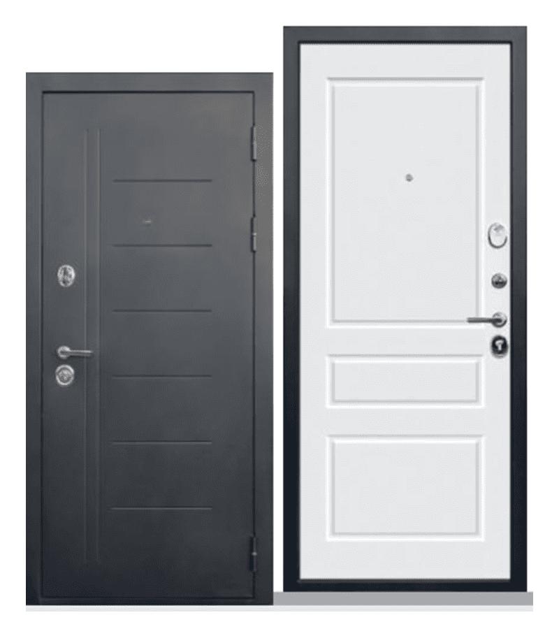 Дверь металлическая ТРИО 960*2200*60мм (с панелью МДФ) цвет. Белый ясень внутреннее отверстие справа