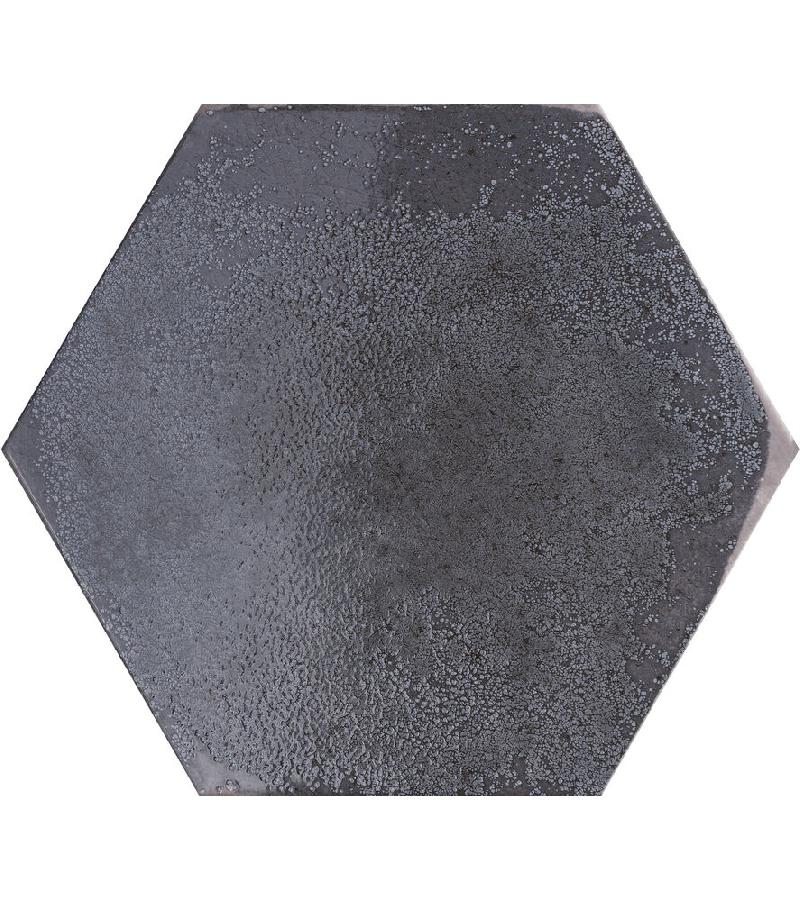 the hearth. Tile OKEN HEXAGON ANTHRACITE BR. PO BRILO 23.2X26.7 CIFRE S.L.