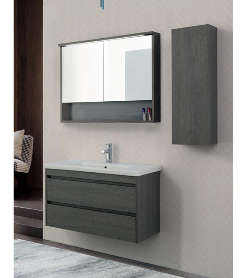 სააბაზანო ავეჯი , ხელსაბანით   80 სმ   SOFT   ფერი. ANTHRACITE OAK   #SFT0800.BS