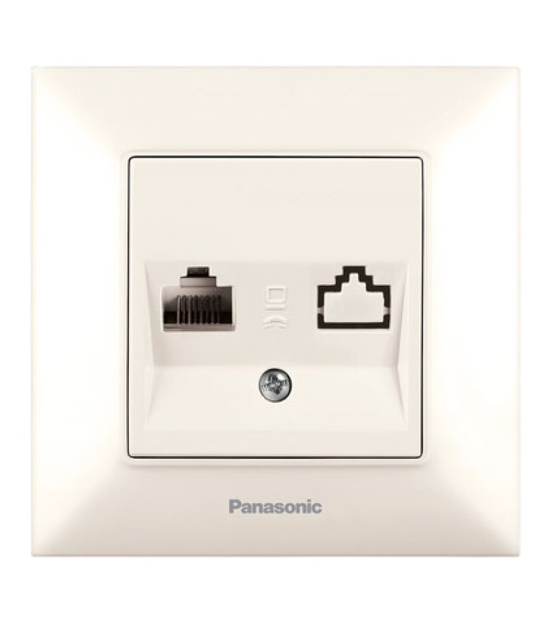 Розетка PANASONIC ARKEDIA SLIM кремовый для телефона