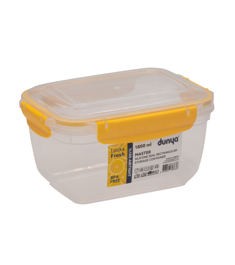 Контейнер для хранения пищевых продуктов 1800 мл #30863 горький. Дуня Пластик