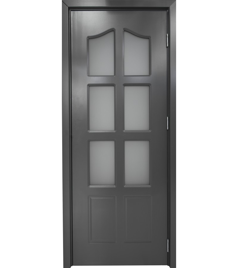 კარი მინით  KM-128 ზომა  215*80*4 ფერი  HC grey