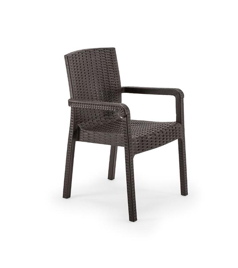 პლასტმასის სკამი  2527  ROYAL RATTAN   ფერი. ANTRASIT    SENYAYLA