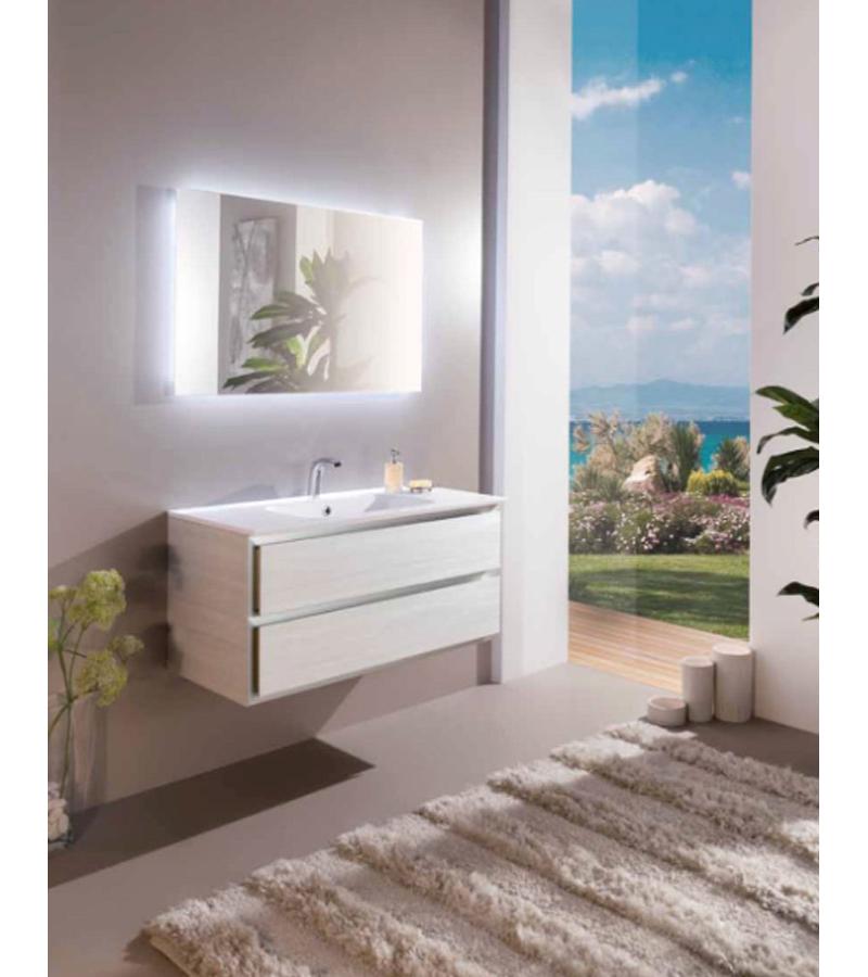 Мебель для ванной комнаты со светодиодным зеркалом CUBE 110 цвет. Каппи Антонио Валанти