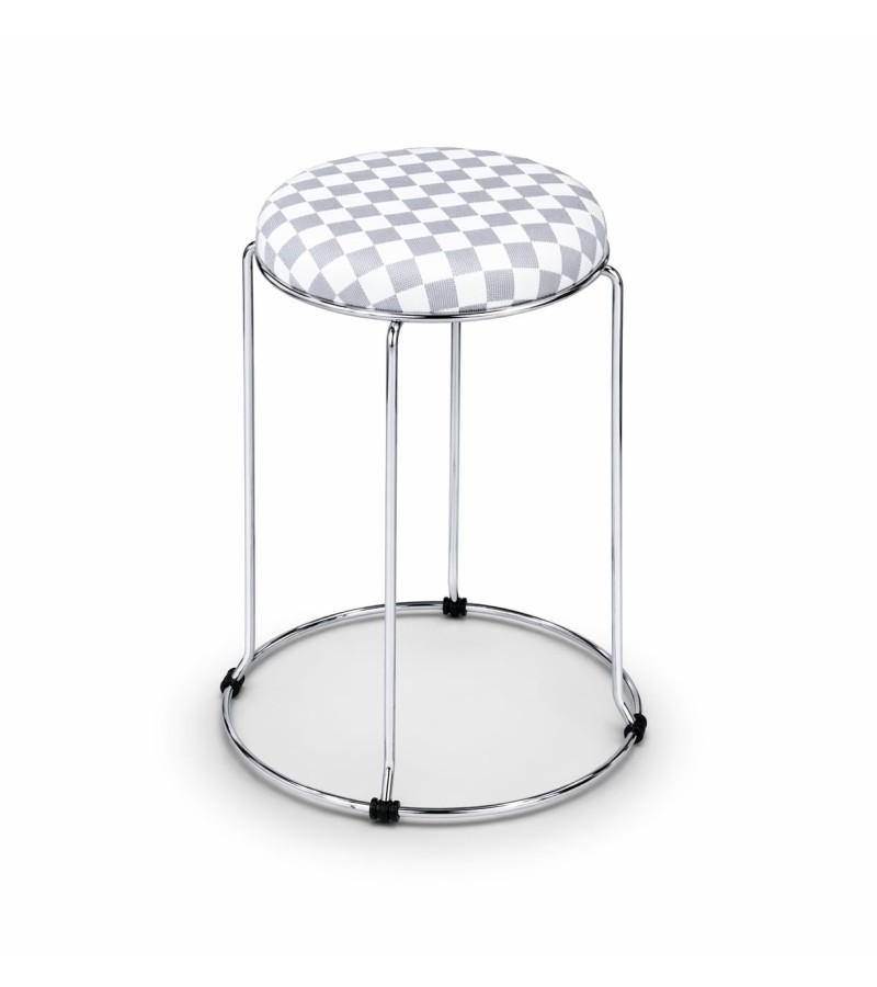 Стул на металлических ножках, белый/серый